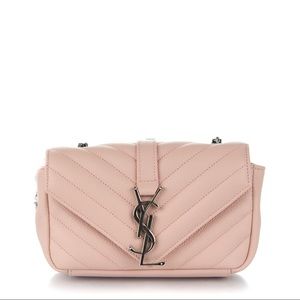 Saint Laurent Monogram baby chain blush pink